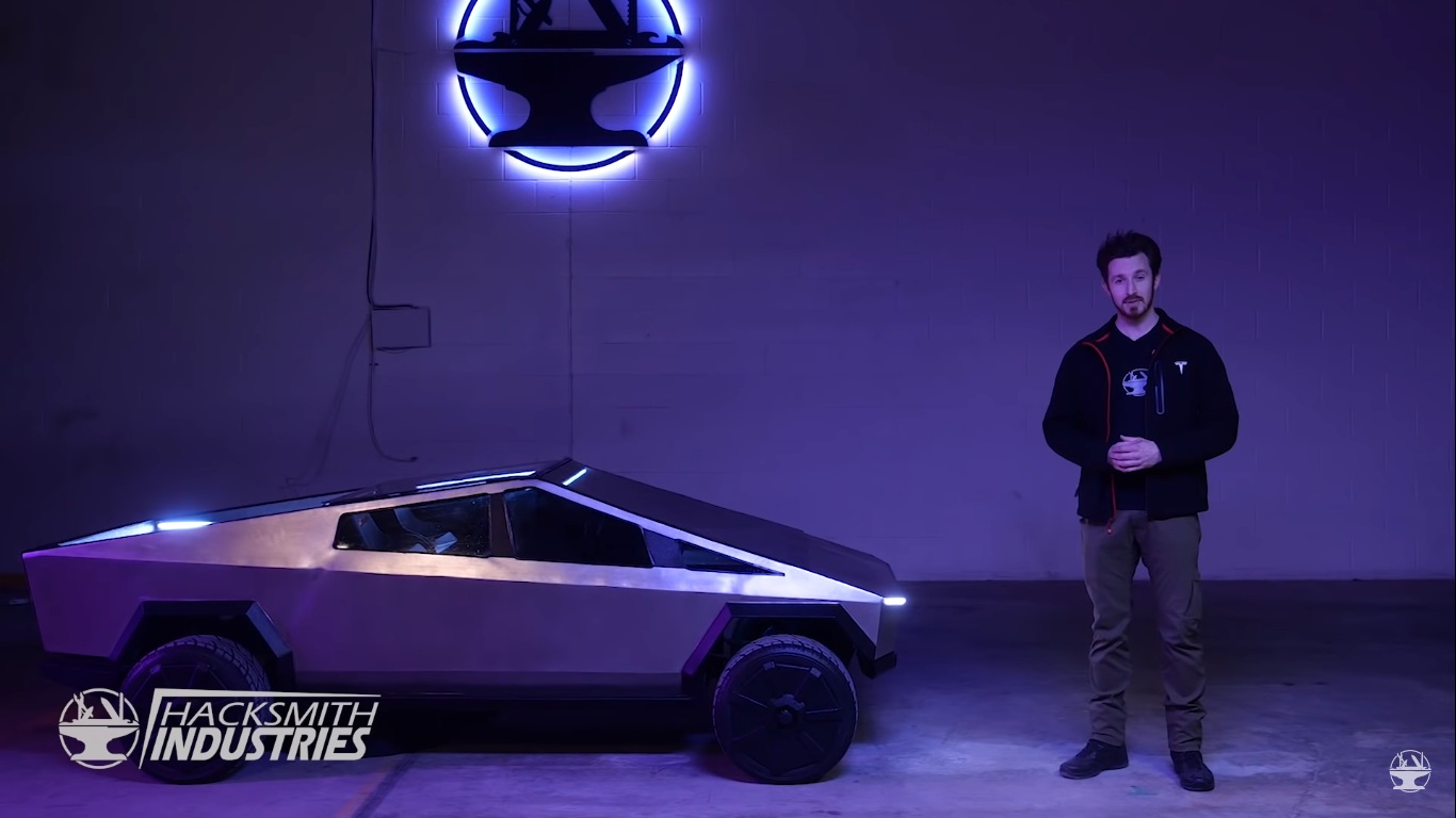 แฟนคลับสร้าง Tesla Cybertruck จิ๋วทรงพลัง เล็กกว่าครึ่งหนึ่ง- รถเช่าเชียงใหม่